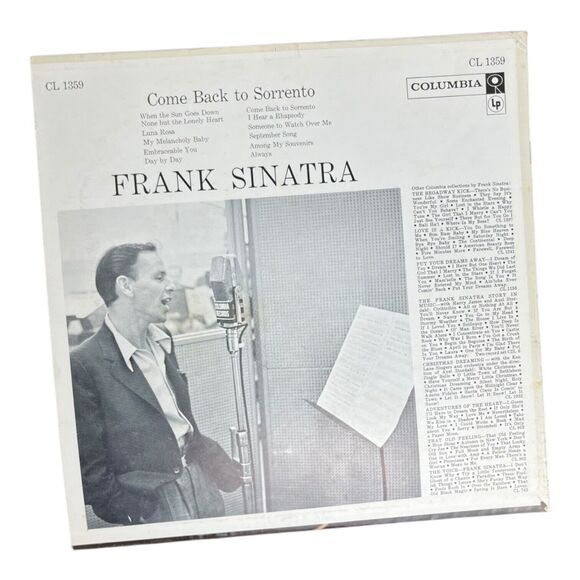 FRANK SINATRA "COME BACK TO SORRENTO" VINYL LP RECORD ALBUM COLUMBIA VG - Picture 2 of 6